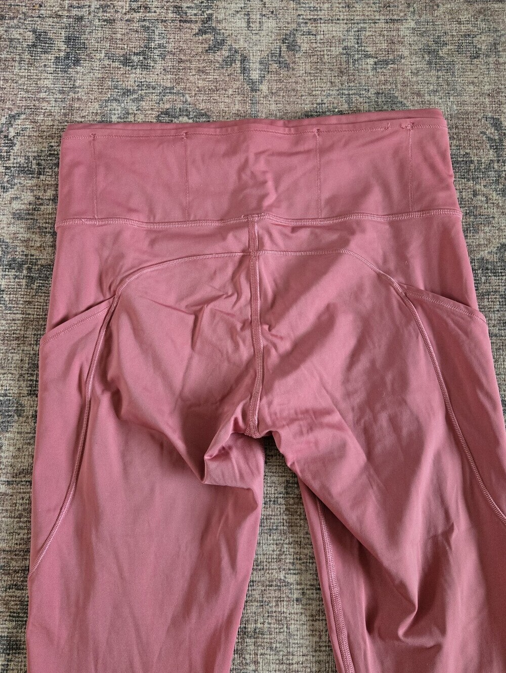 Lululemon Fast and Free High Rise Tight Leggings Pockets 25" Cool Cherry Tint 8 - Picture 9 of 10
